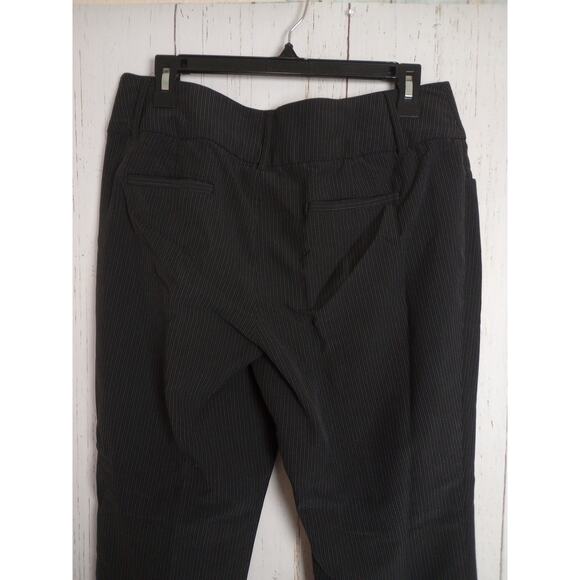 Apt 9 Women Dress Pants 10 Black Pin Striped Straight Leg - Picture 6 of 10